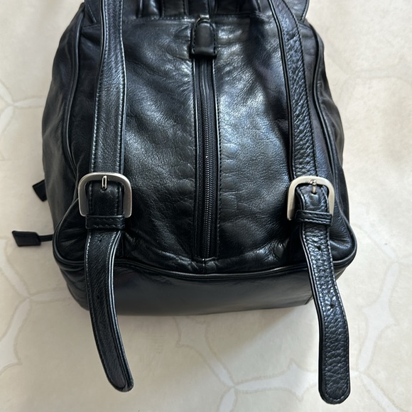 Nine West Retro Mini Leather Top Flap Draw String Backpack - Picture 6 of 16